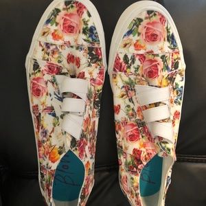 Floral Slip On Sneakers